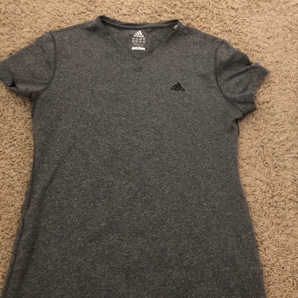Adidas Grey Athletic VNeck - Picture 1 of 3